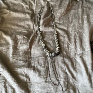 Silver and gun metal beads and chains combined to make a very cute necklace